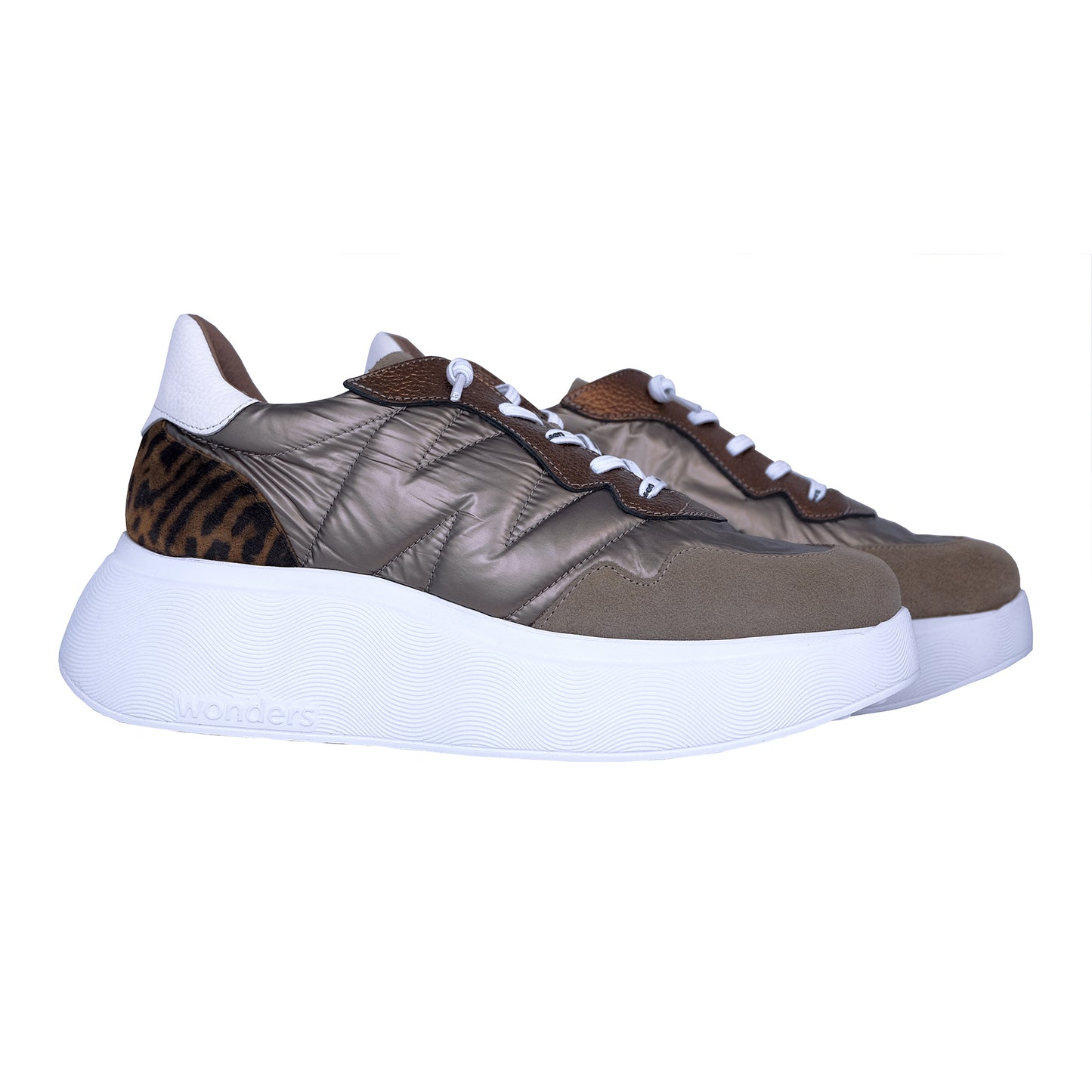 Wonders Roma : Chaussures à plateforme en cuir pour femmes A-3610