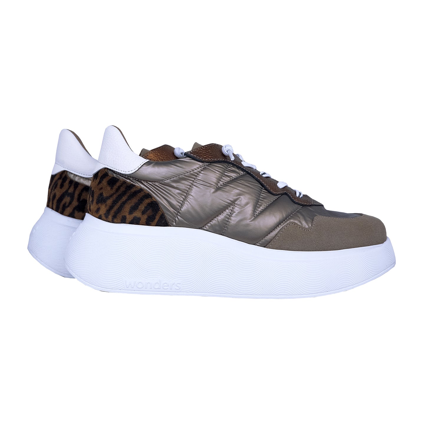Wonders Roma : Chaussures à plateforme en cuir pour femmes A-3610