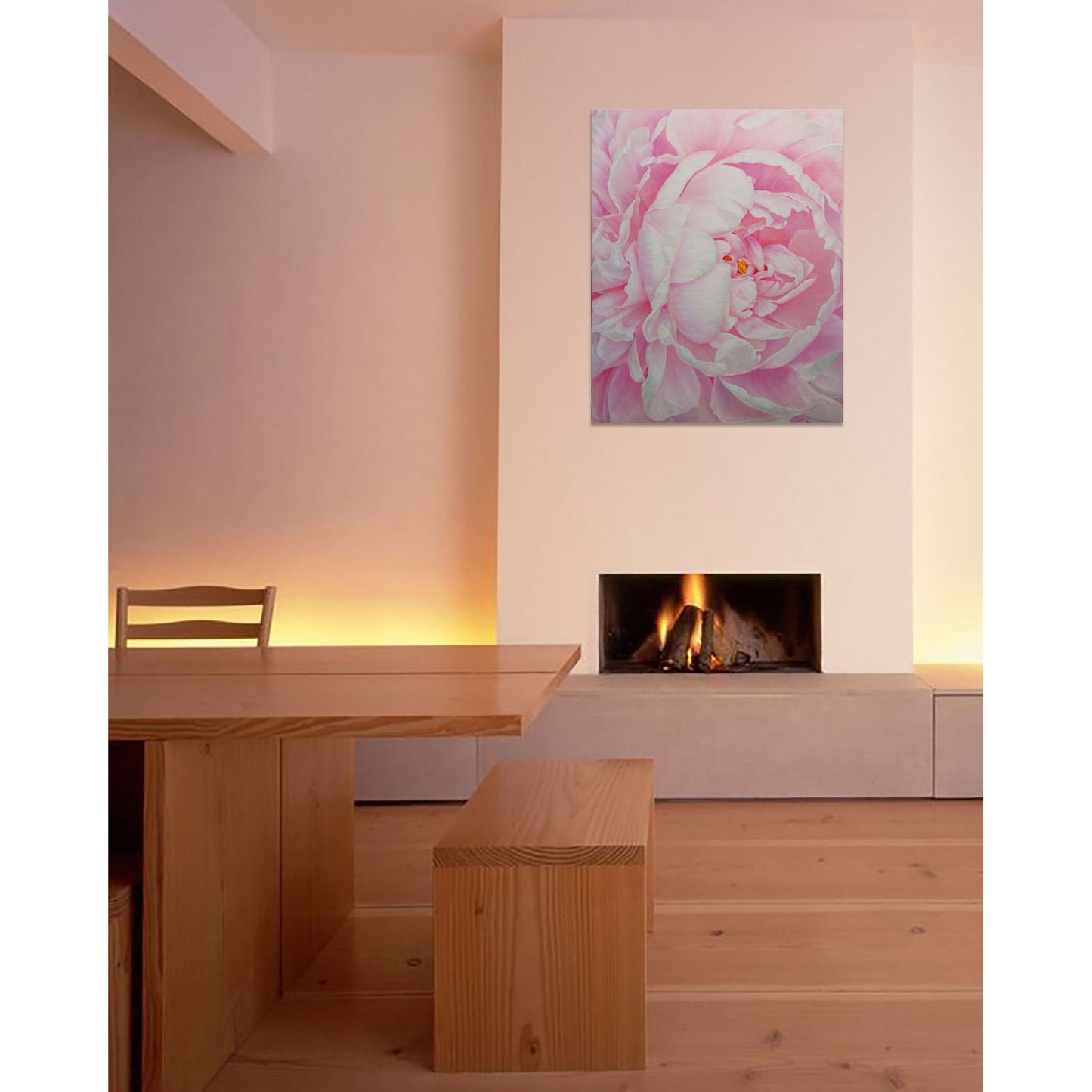 Anastasia Woron: "The Tender Peony" – Original Oil Painting 80x65 cm (2022)