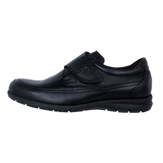 Fluchos Luca: Men's Black Leather Removable Shoes 8782