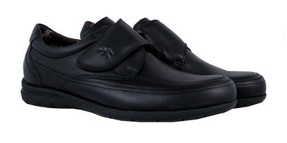 Fluchos Luca: Men's Black Leather Removable Shoes 8782