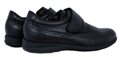 Fluchos Luca: Men's Black Leather Removable Shoes 8782