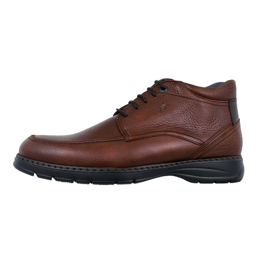 Fluchos Crono: Men's Brown/Black Leather Ankle Boots 9143