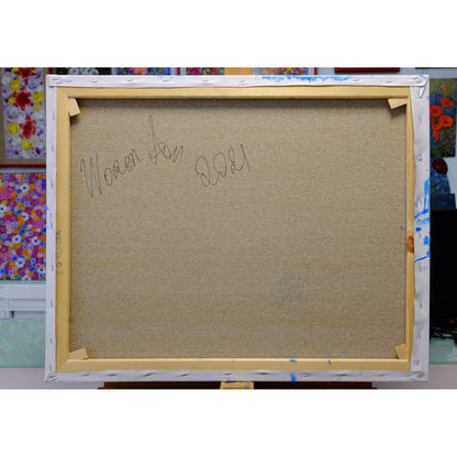 Anastasia Woron: "The Blue" – Original Acrylic 80x65 cm (2021)