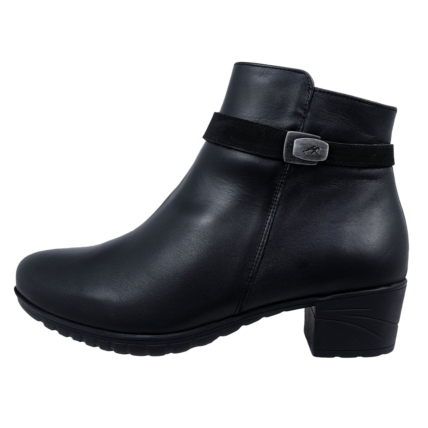 Fluchos Charis: Botines Mujer Tacón Piel Negro F0937