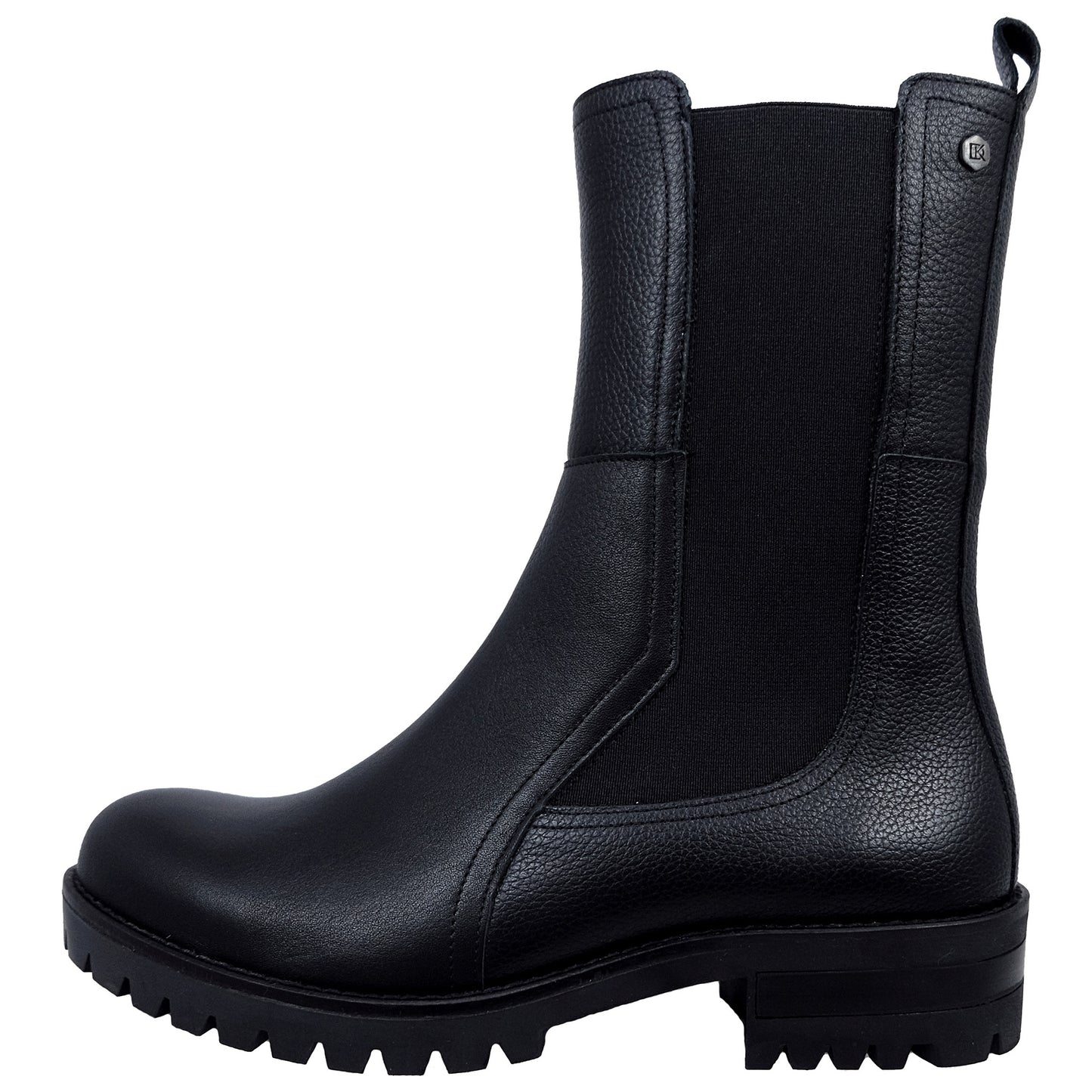 Dorking Walking: Botas Mujer Piel Estilo Militar Negro D8647