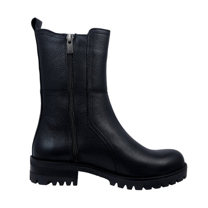 Dorking Walking: Botas Mujer Piel Estilo Militar Negro D8647
