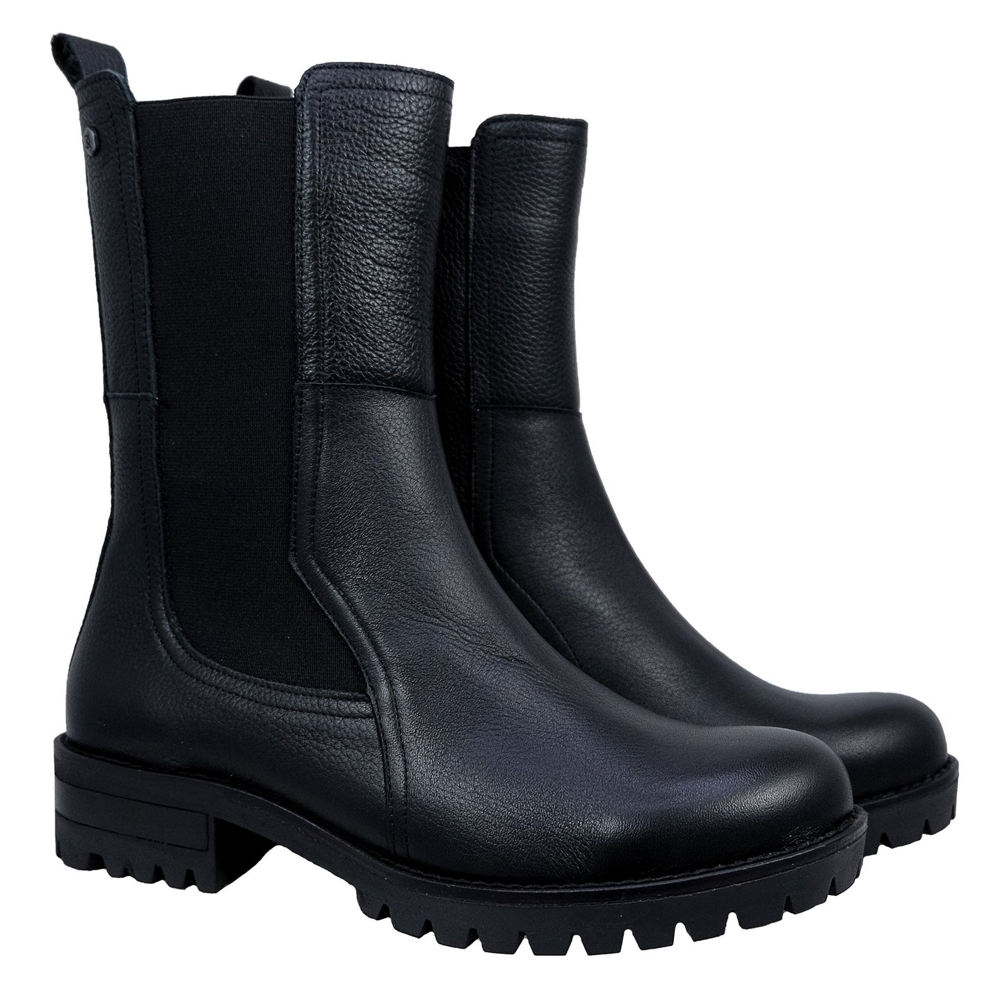 Dorking Walking: Botas Mujer Piel Estilo Militar Negro D8647