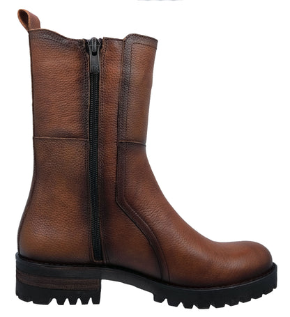 Dorking Walking: Women's Military Style Leather Boots D8647