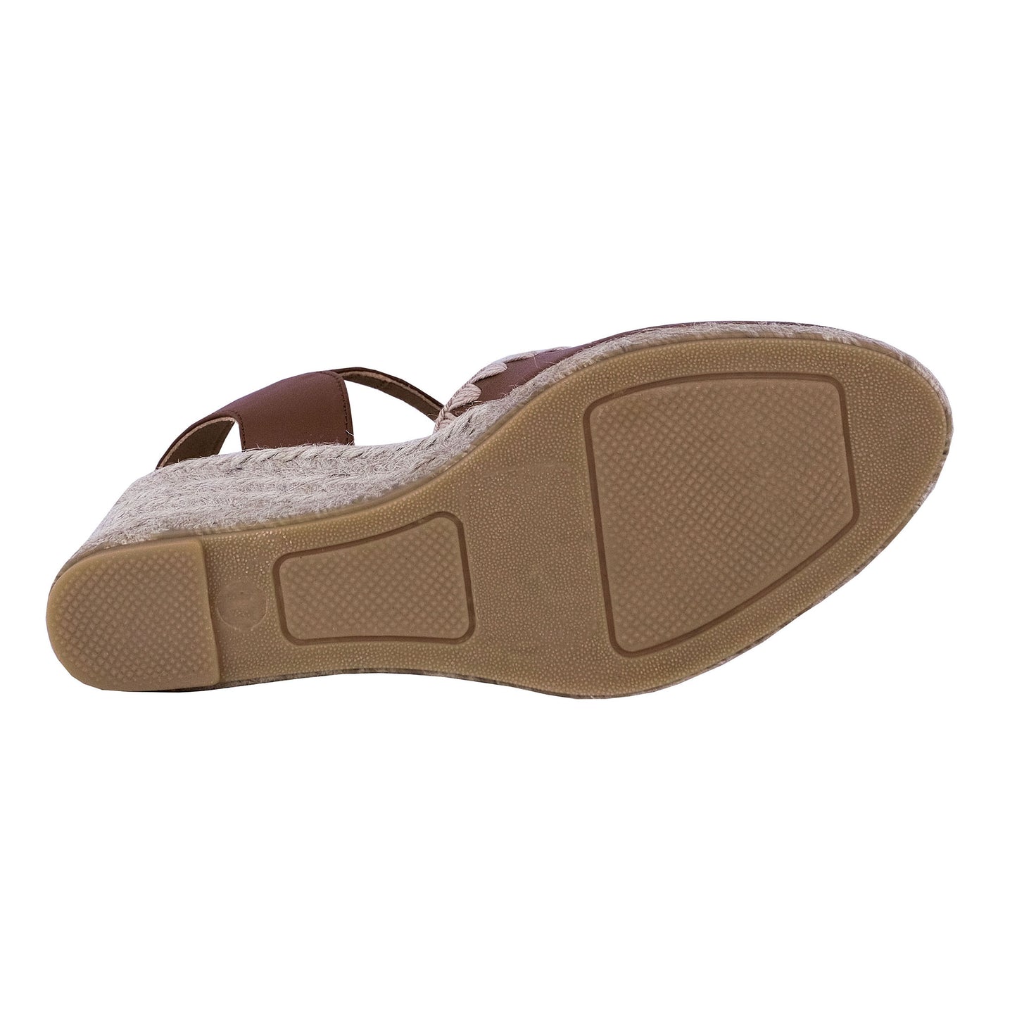 Wonders Malibu : Espadrilles à plateforme pour femme en cuir marron YD-SI612