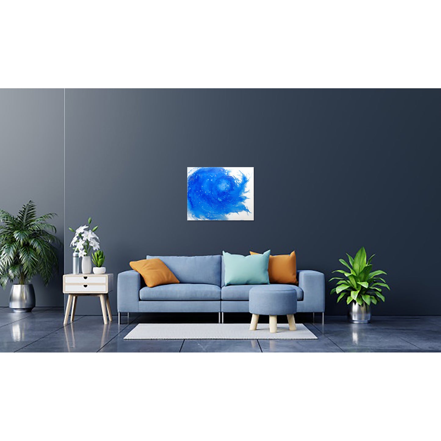 Anastasia Woron: "The Blue" – Original Acrylic 80x65 cm (2021)