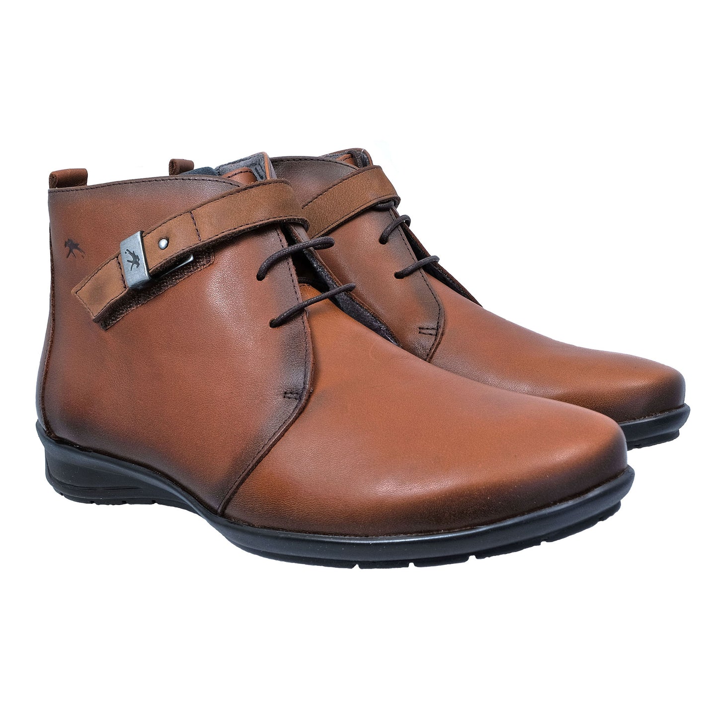 Fluchos Noa : Bottines en cuir marron pour femme 9976