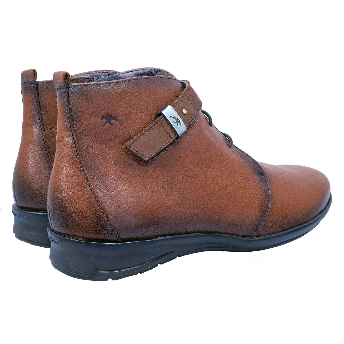 Fluchos Noa : Bottines en cuir marron pour femme 9976