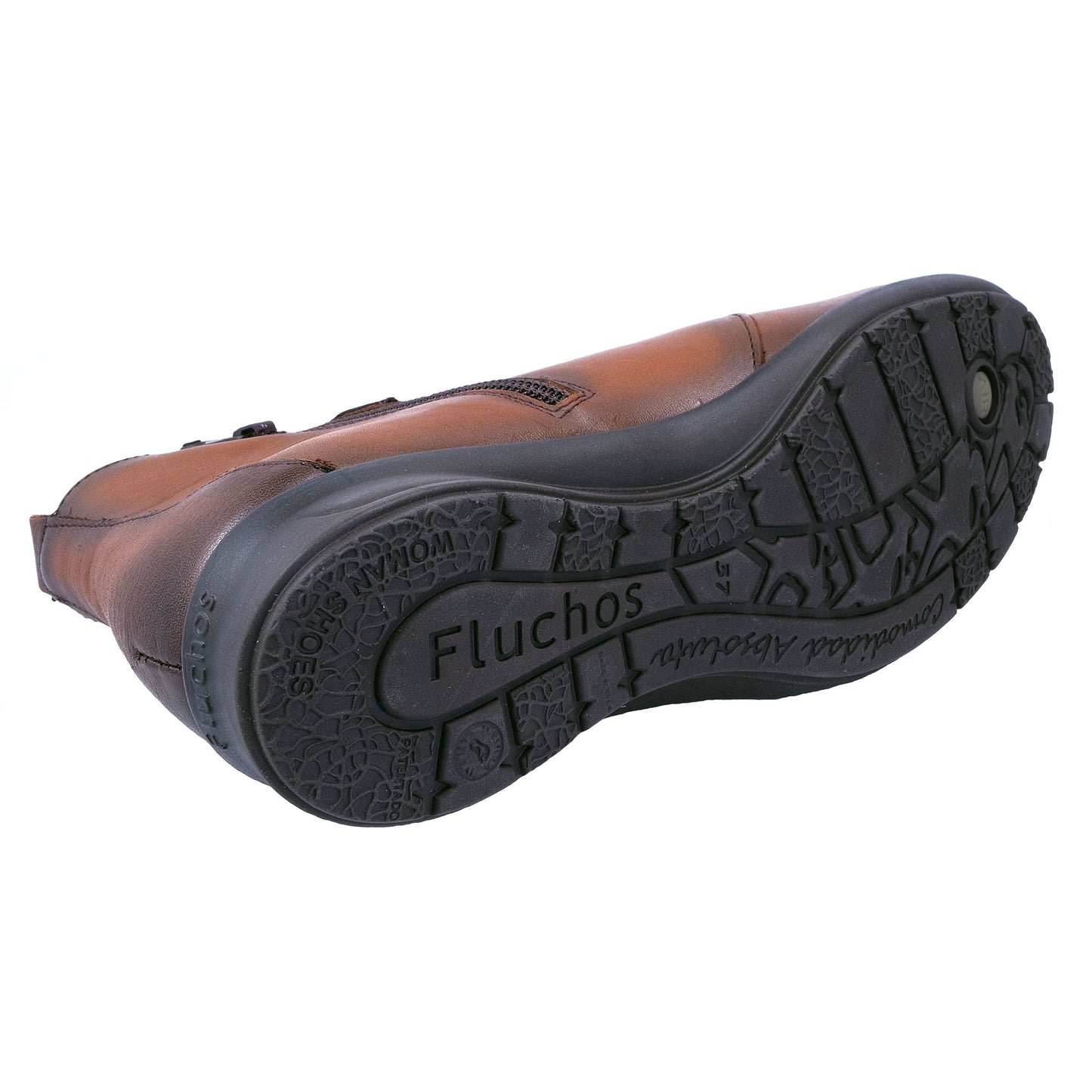 Fluchos Noa : Bottines en cuir marron pour femme 9976