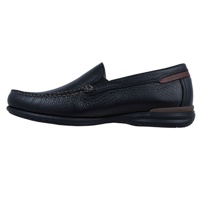 Fluchos Orion : Mocassins légers en cuir pour homme, noir 8682
