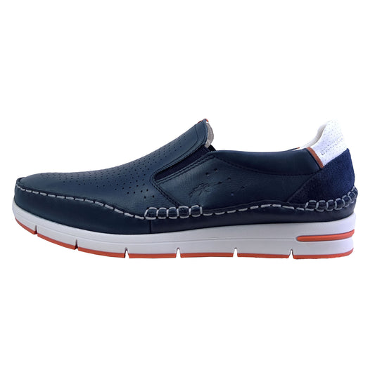 Fluchos Yannic: Mocasines Hombre Azul Piel F1445