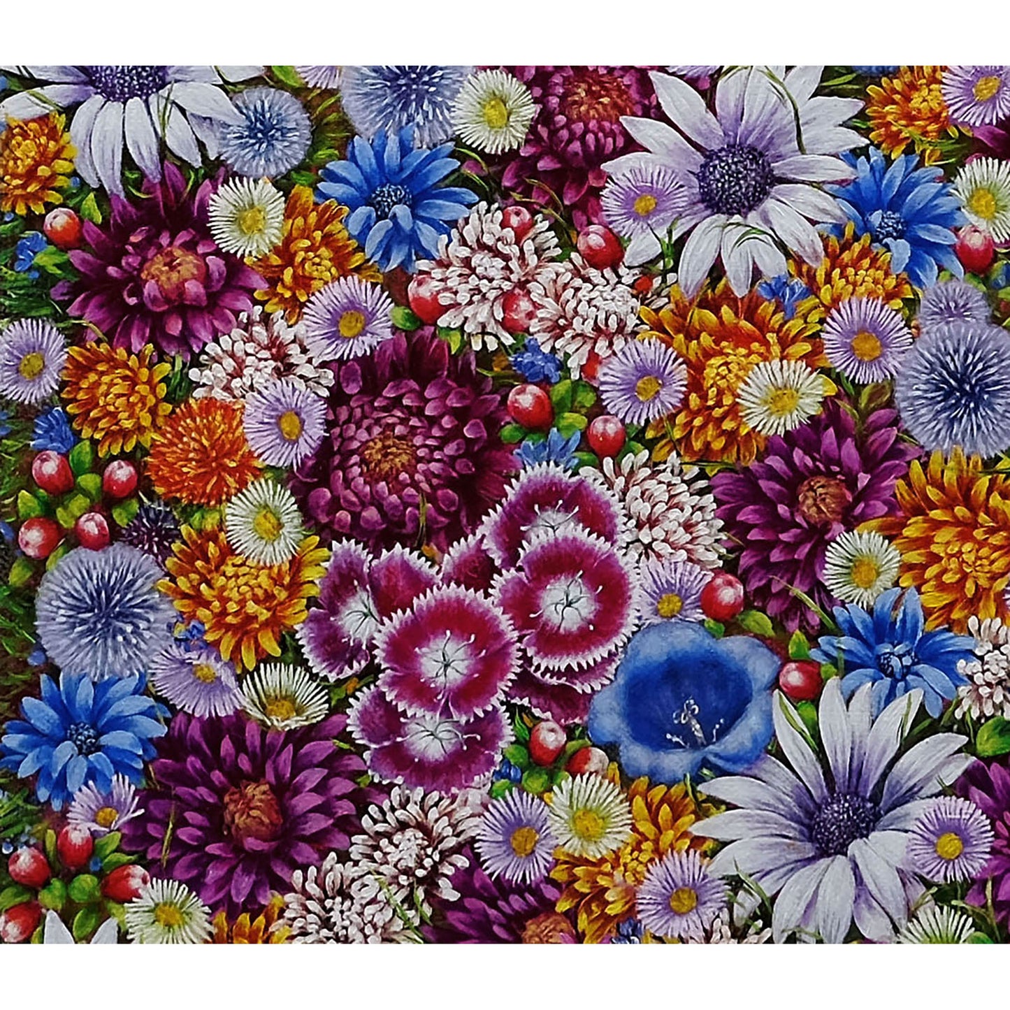 Anastasia Woron: "Flowers, Simply Adorable!" – Original Oil Painting 65x54 cm (2021)