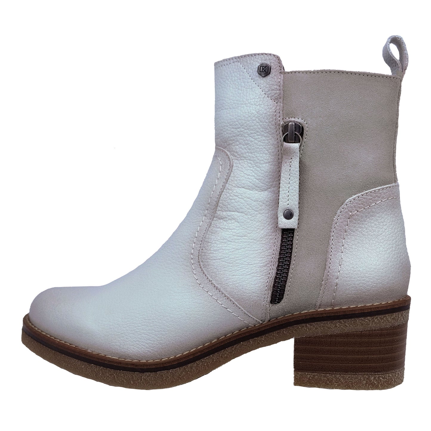 Dorking Lucero: Botines Mujer Piel Blanco D8683