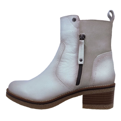 Dorking Lucero: Botines Mujer Piel Blanco D8683