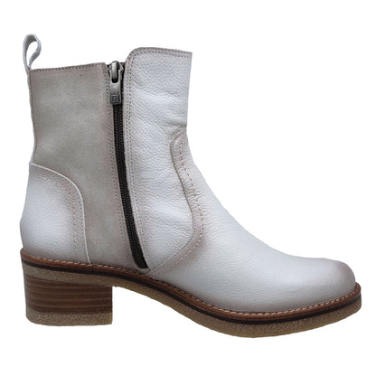 Dorking Lucero: Botines Mujer Piel Blanco D8683