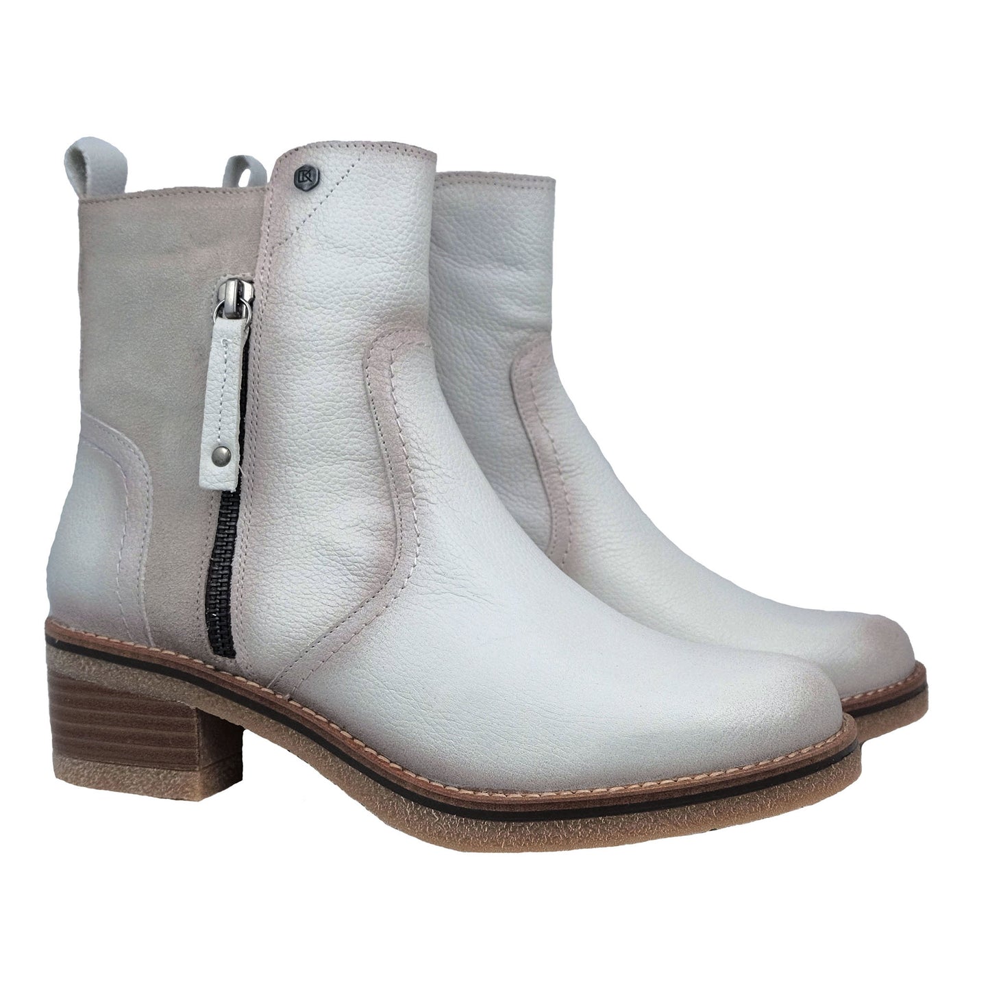 Dorking Lucero: Botines Mujer Piel Blanco D8683