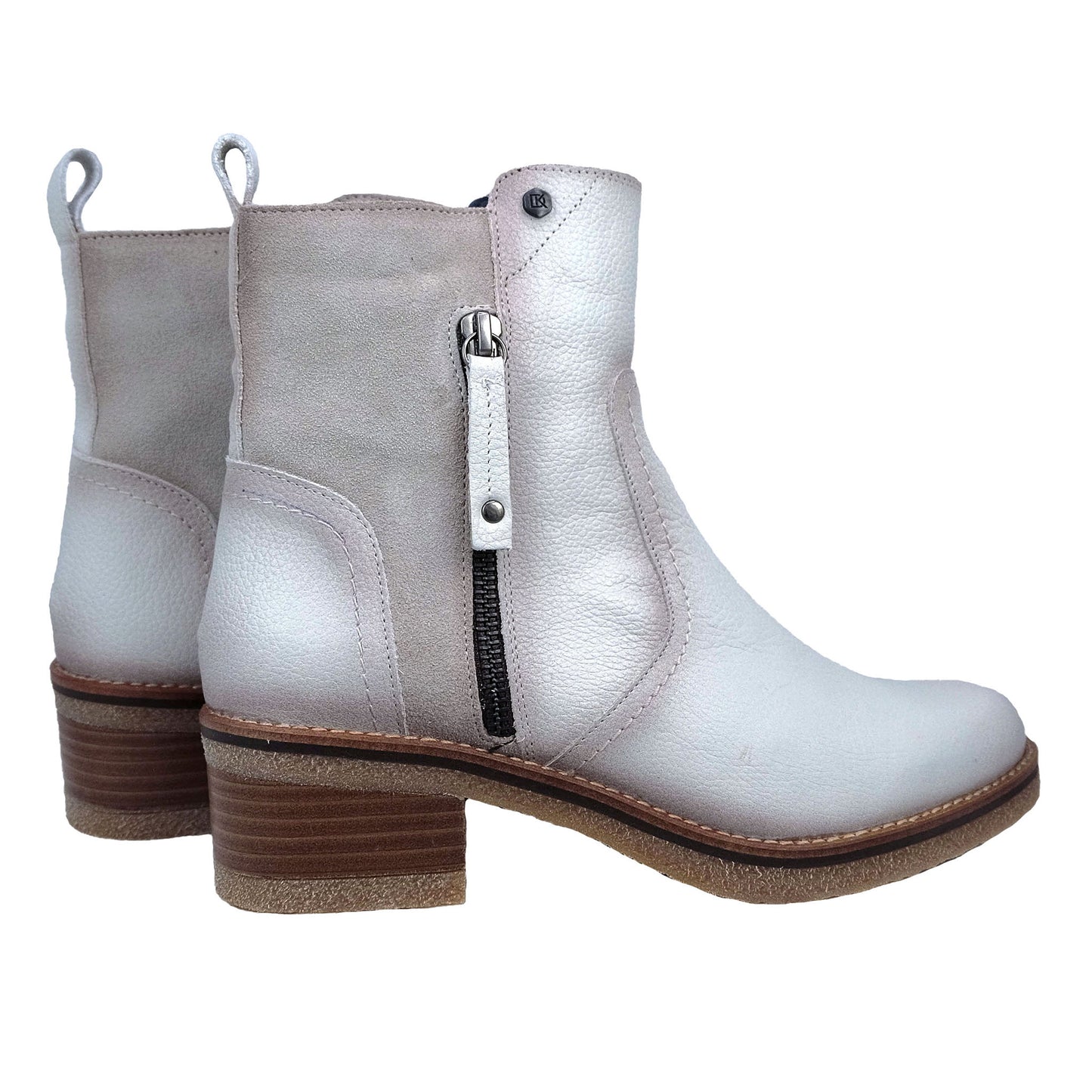 Dorking Lucero: Botines Mujer Piel Blanco D8683
