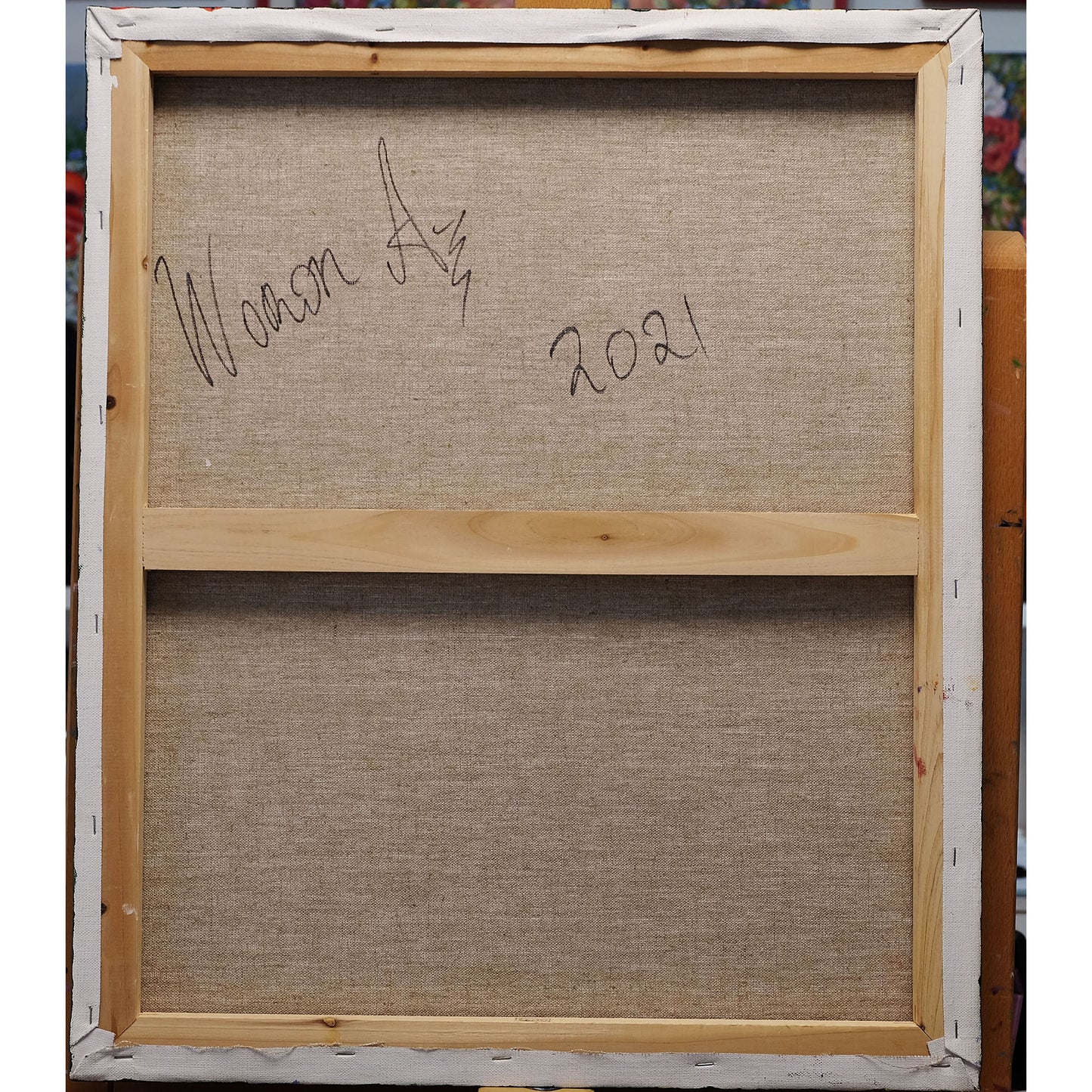 Anastasia Woron: "Flowers, Simply Adorable!" – Original Oil Painting 65x54 cm (2021)