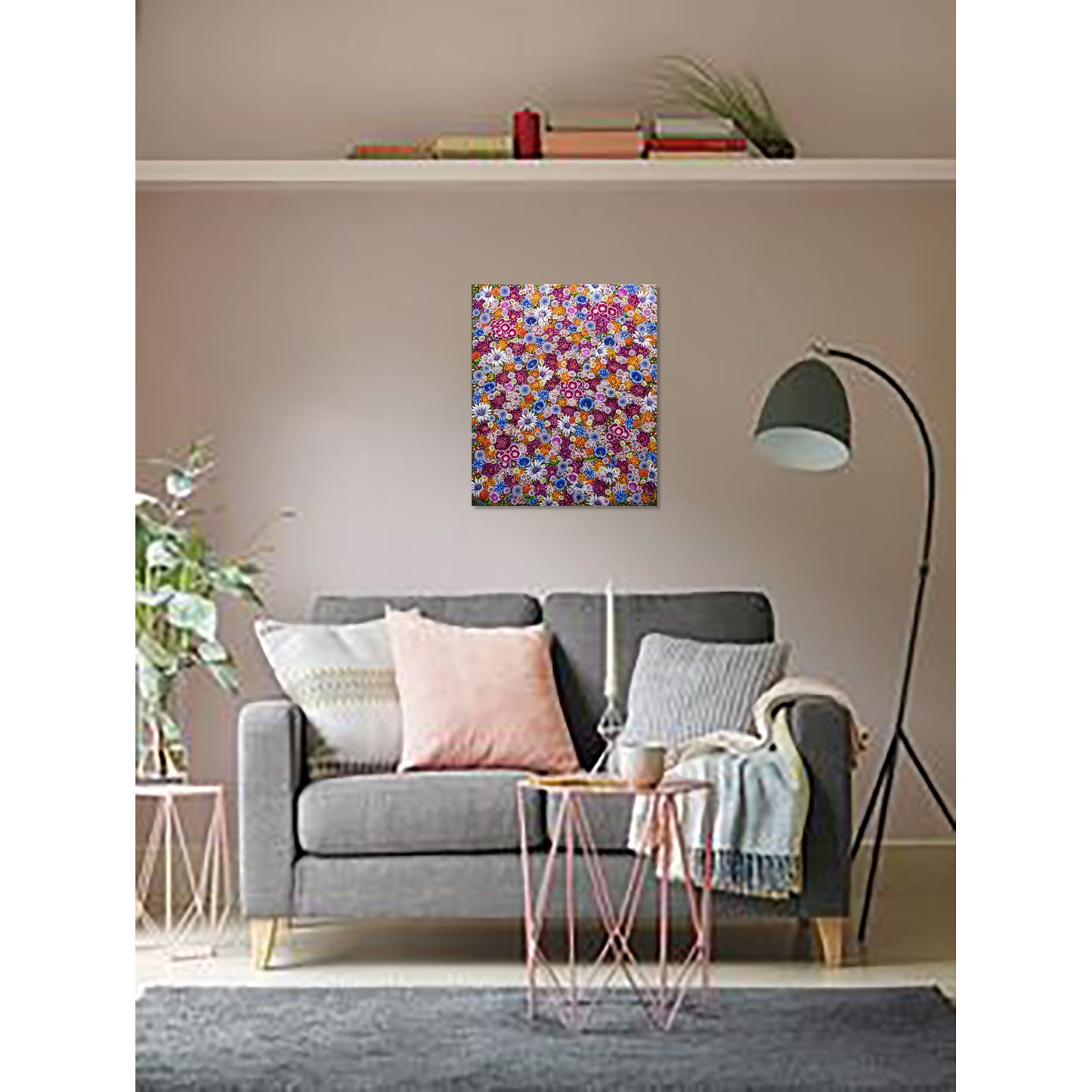 Anastasia Woron: "Flowers, Simply Adorable!" – Original Oil Painting 65x54 cm (2021)