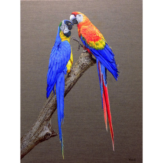 Anastasia Woron: "Dos Guacamallos Enamorados" – Óleo 73x54 cm (2022)