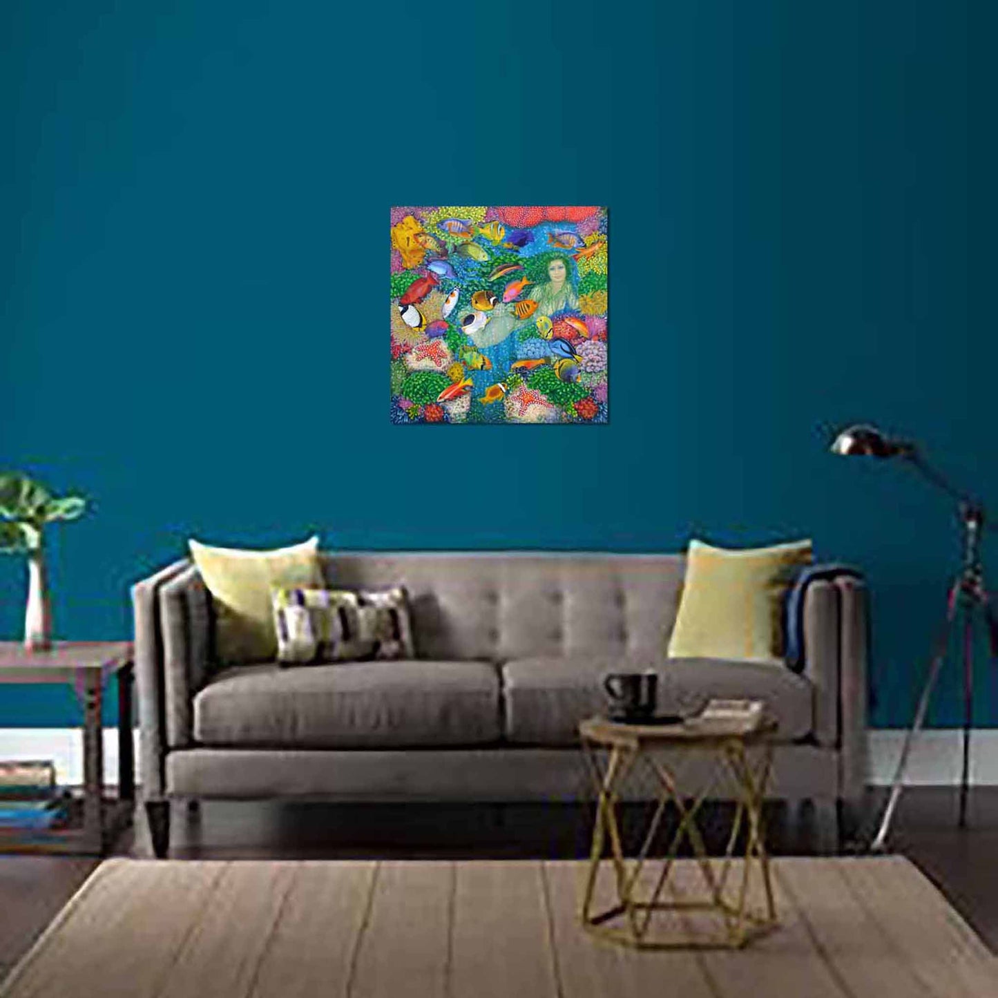 Anastasia Woron - Original Signed Oil Painting 2011: The Underwater Dream 80x80cm