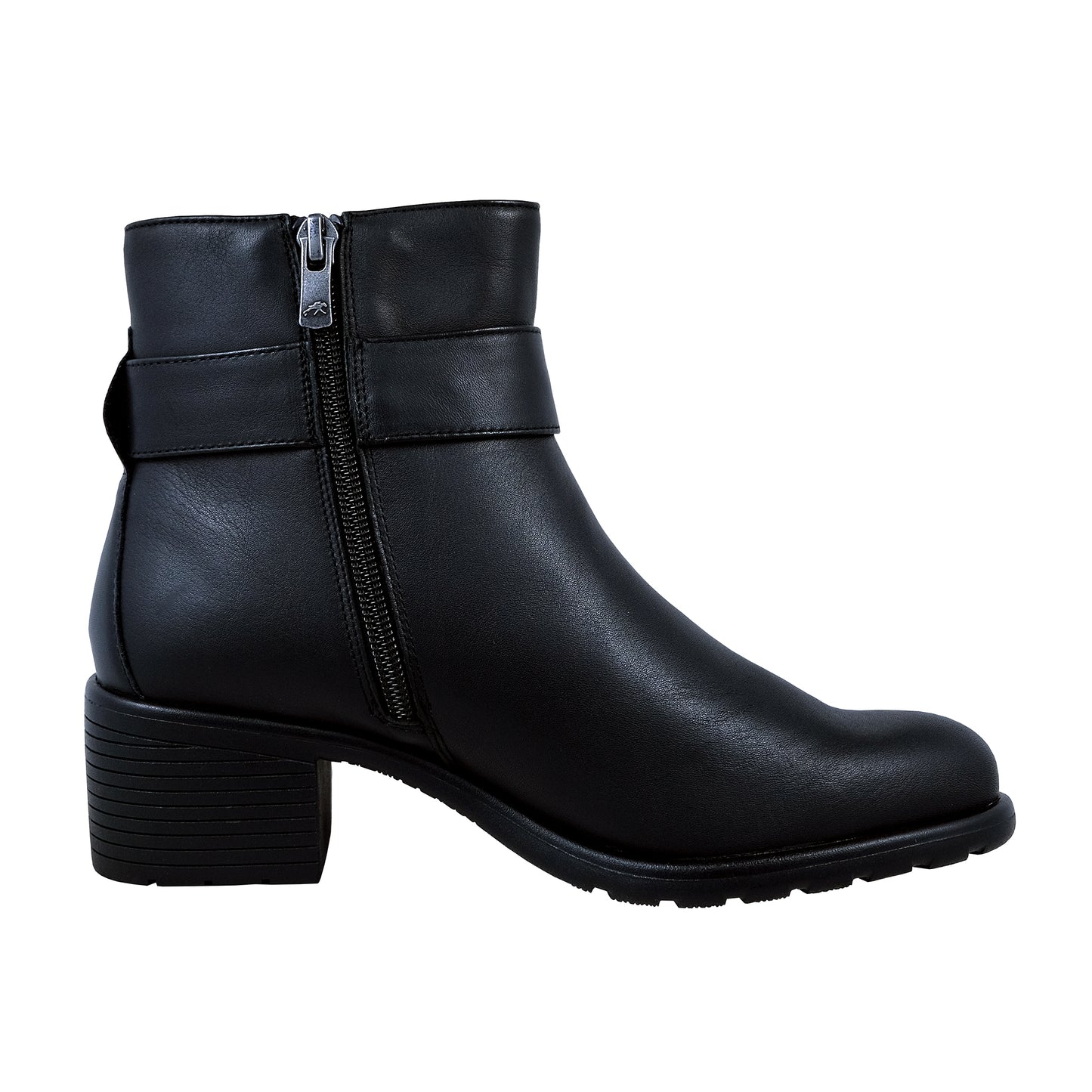 Fluchos Galit: Botines Para Mujer Con Tacón Piel Impermeables Negro Piel F2315