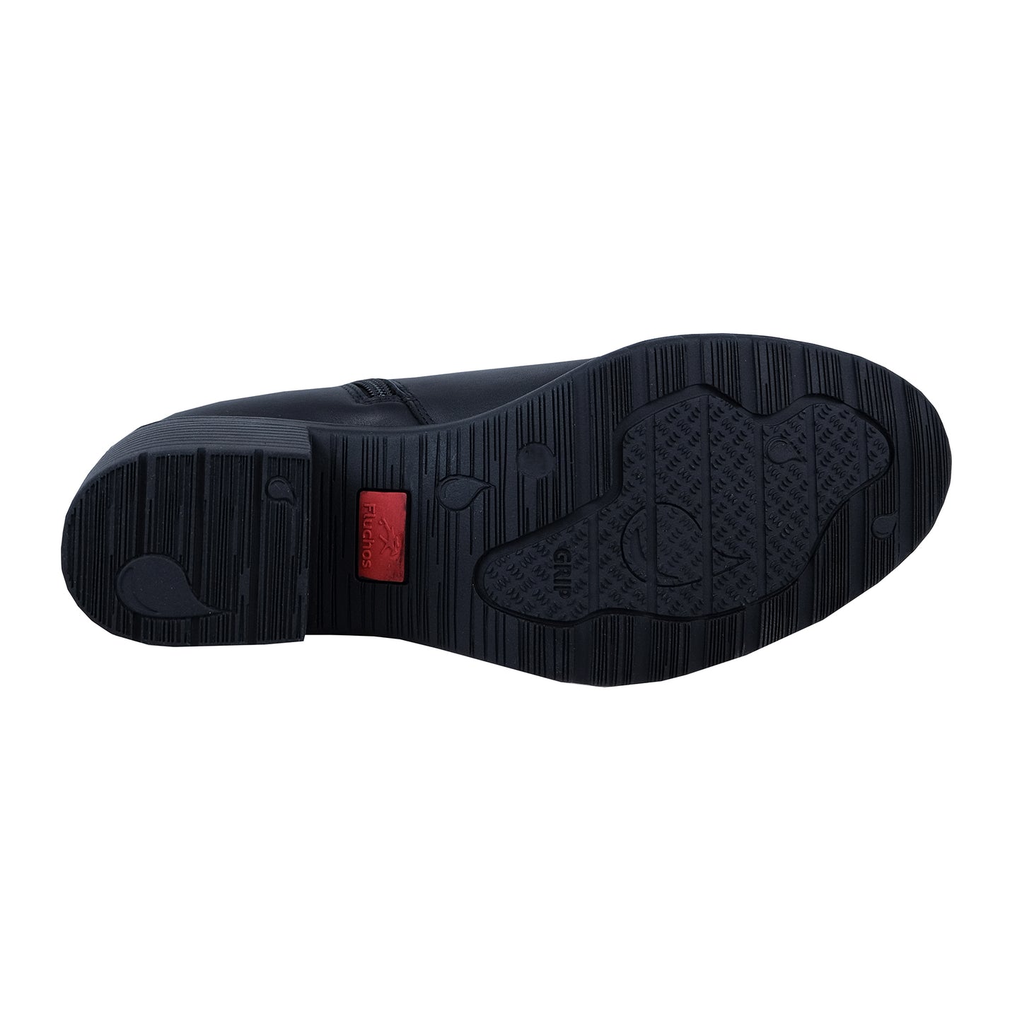 Fluchos Galit: Botines Para Mujer Con Tacón Piel Impermeables Negro Piel F2315