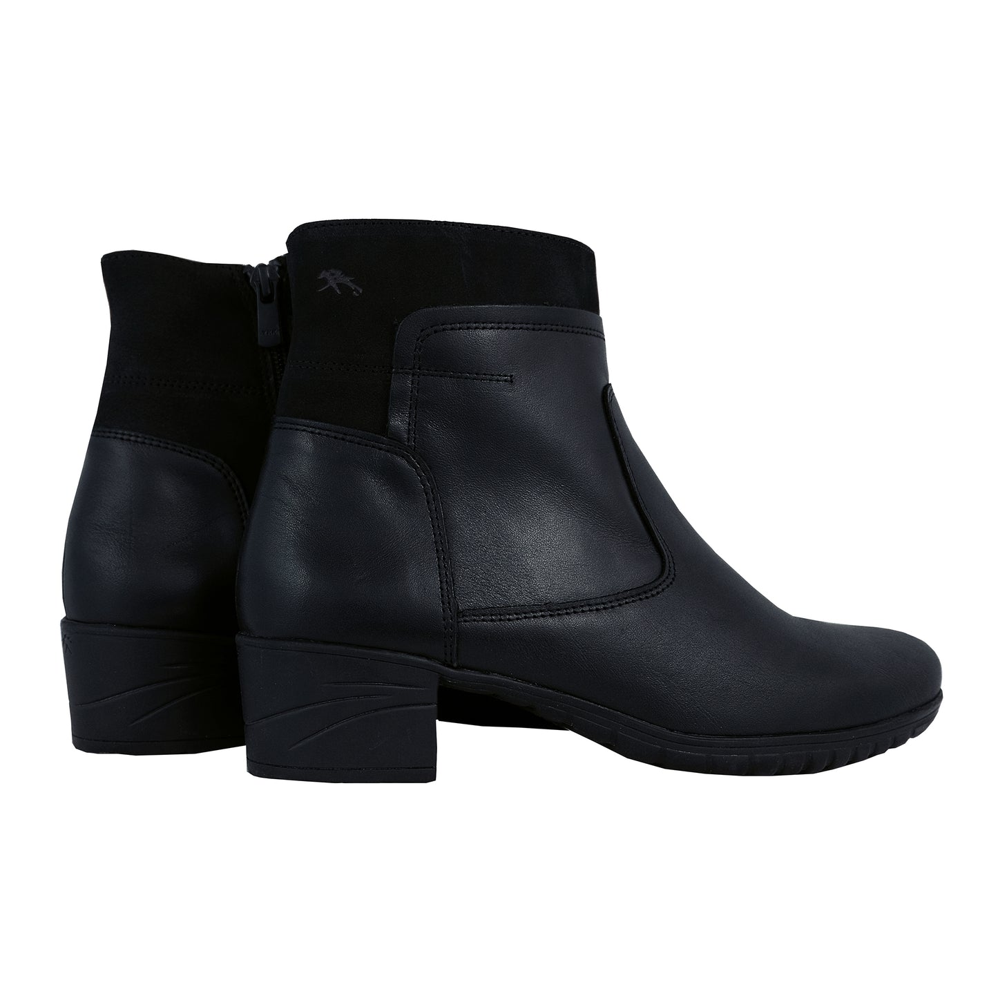 Fluchos Charis: Women's Comfort Leather Ankle Boots in Black 9810