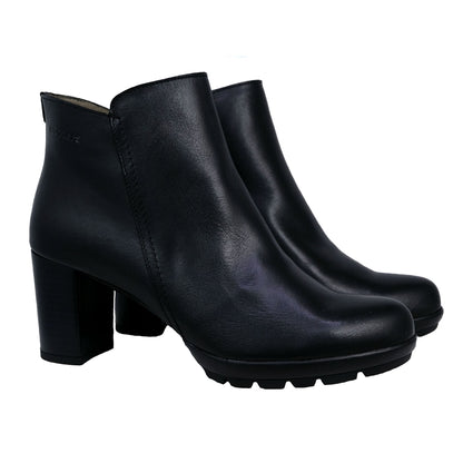 Wonders : Bottines à talons en cuir noir pour femme I-6707
