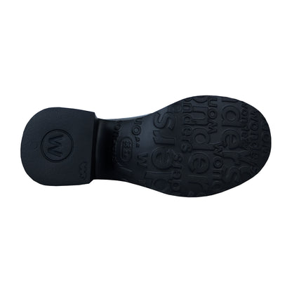 Wonders Flytres – Mocasín Tacón Mujer Negro Charol: E-7121