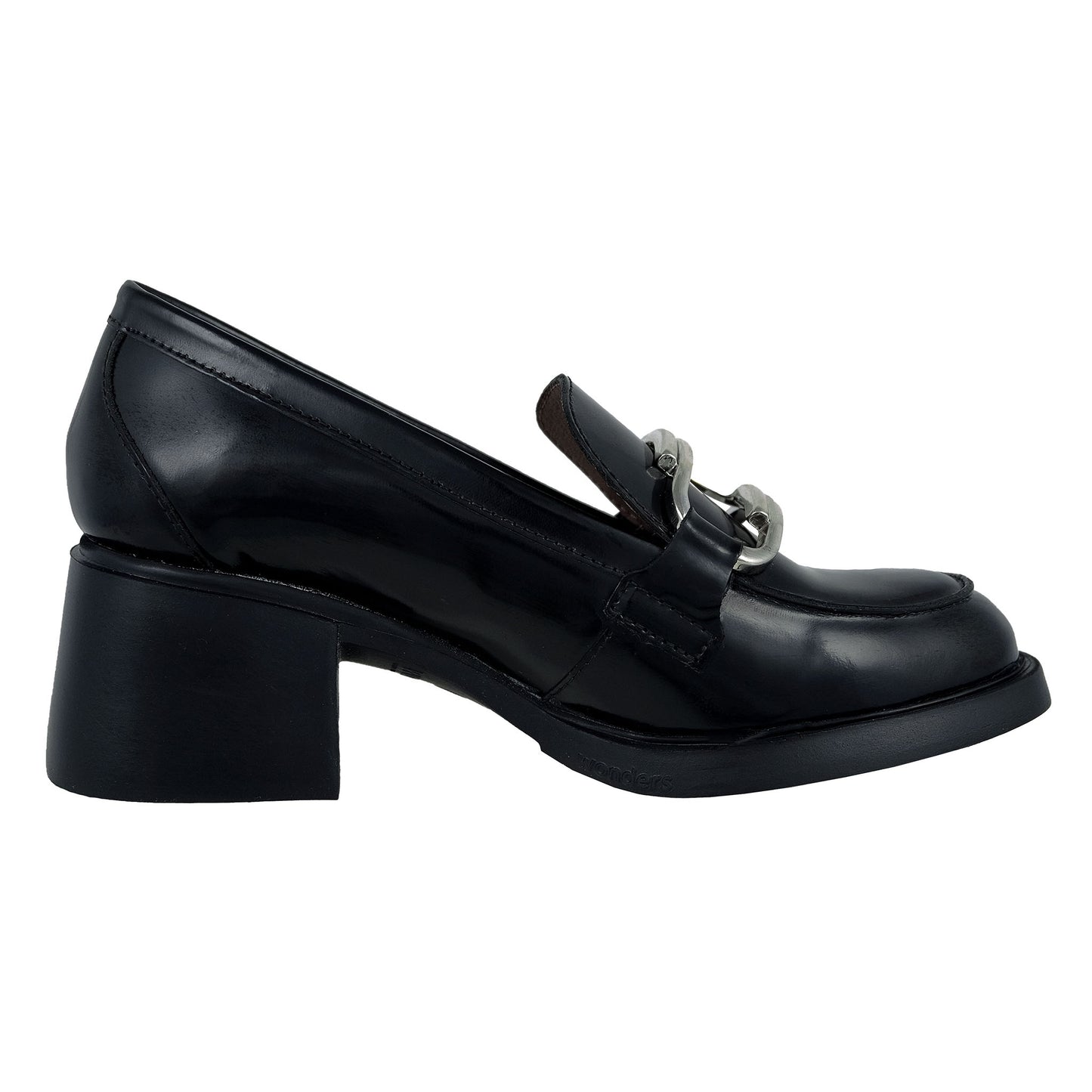 Wonders Kimba – Mocasines Mujer con Tacón Negro: G-6140