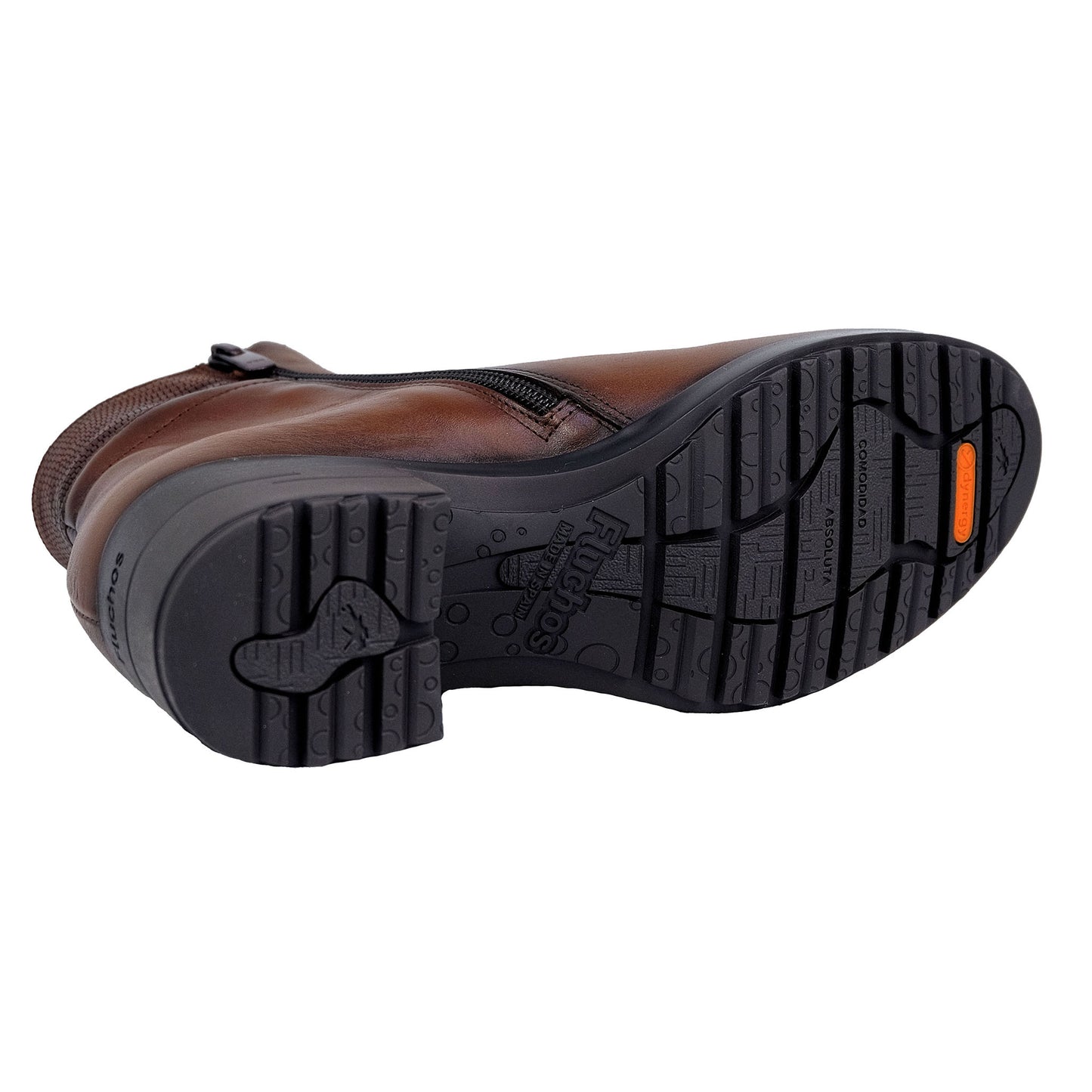 Fluchos Aliss: Botines Para Mujer Con Tacón Marrón Piel F1367