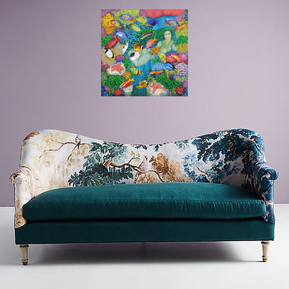 Anastasia Woron - Original Signed Oil Painting 2011: The Underwater Dream 80x80cm