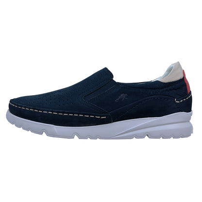 Fluchos Daryl : Mocassins en nubuck bleu pour homme F1454