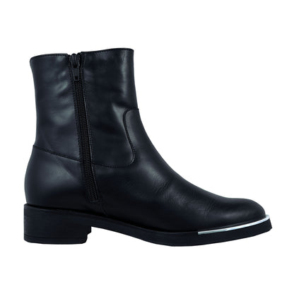 Wonders – Bottines confortables en cuir pour femmes, noires : C5437