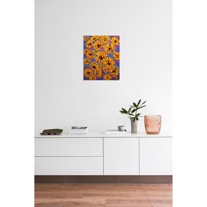 Anastasia Woron: "Girasoles con Lilas" – Óleo 40x50 cm (2022)
