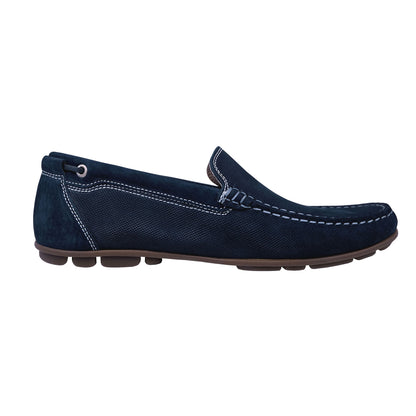 Fluchos Silva: Mocasines Hombre Azul Ante 9075