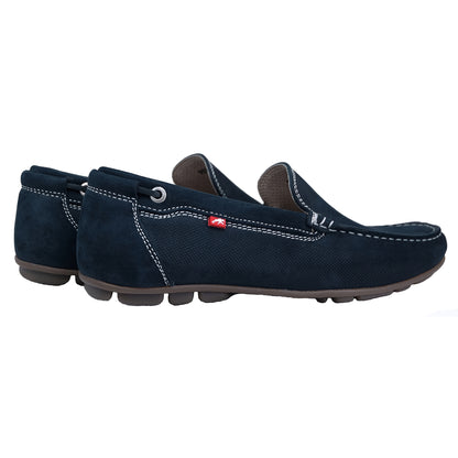 Fluchos Silva: Mocasines Hombre Azul Ante 9075