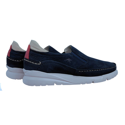 Fluchos Daryl : Mocassins en nubuck bleu pour homme F1454