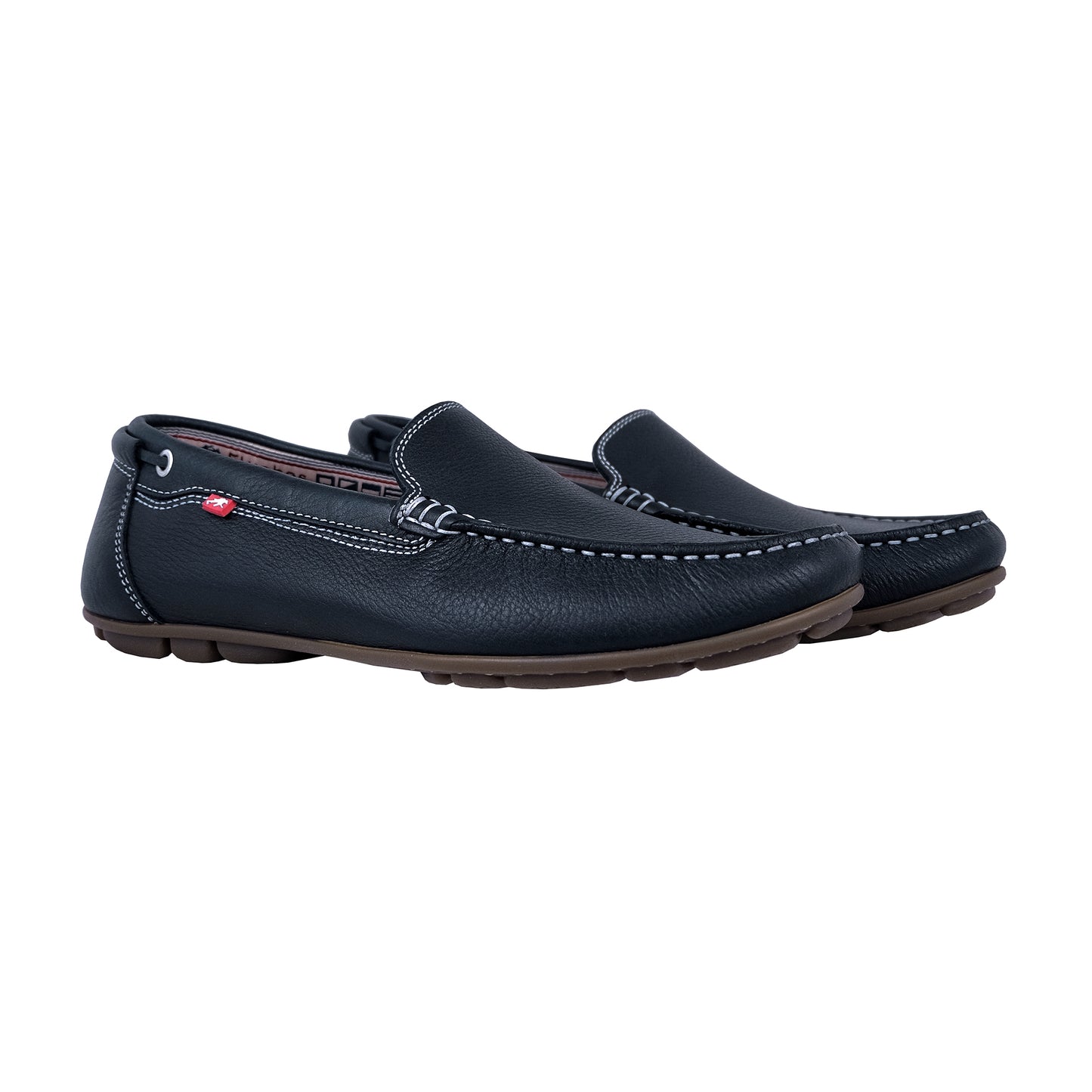 Fluchos Silva : Mocassins bleus pour homme avec semelles intérieures amovibles en cuir 9083