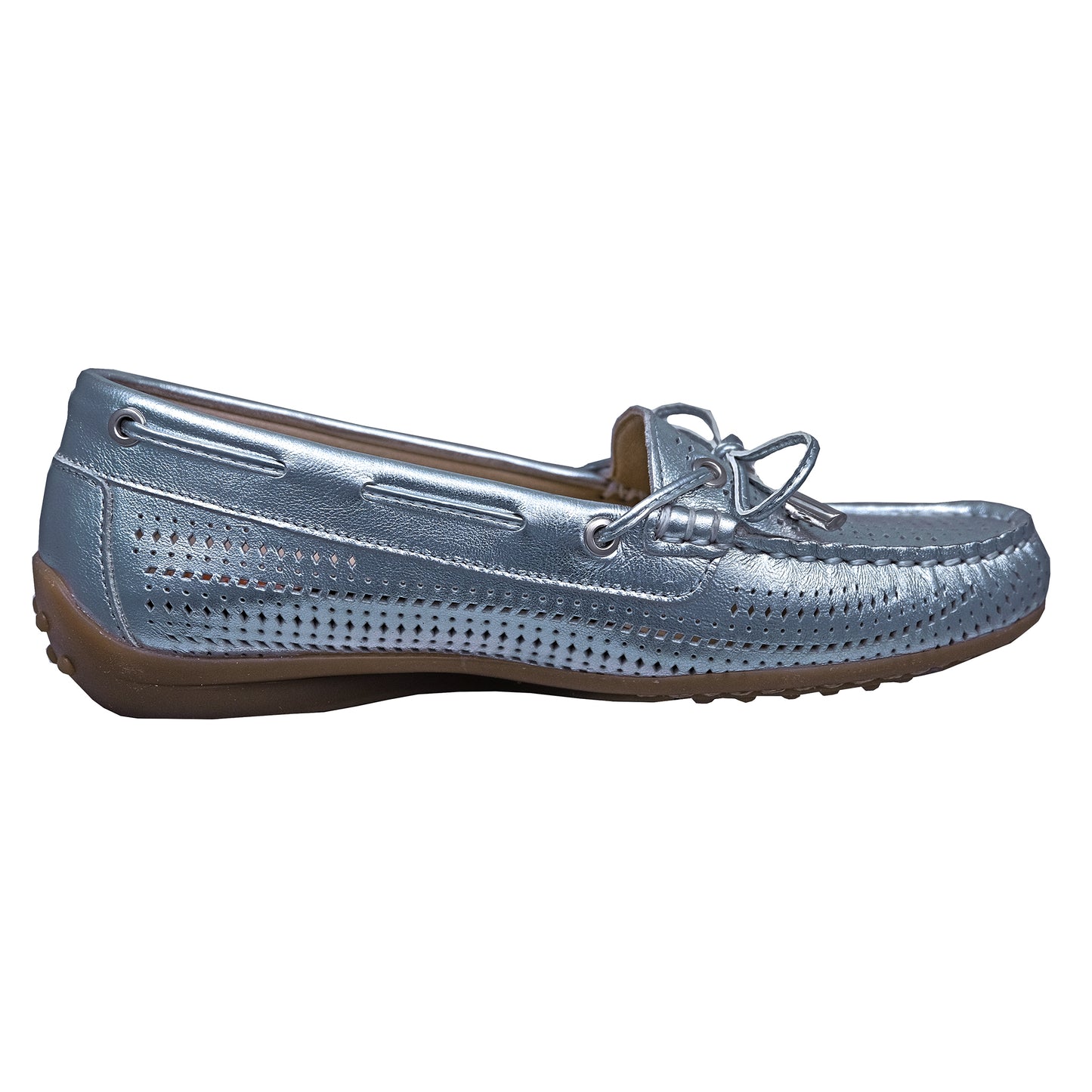 Fluchos Bruni: Women's Gold Moccasin in Flexible Leather: F1428