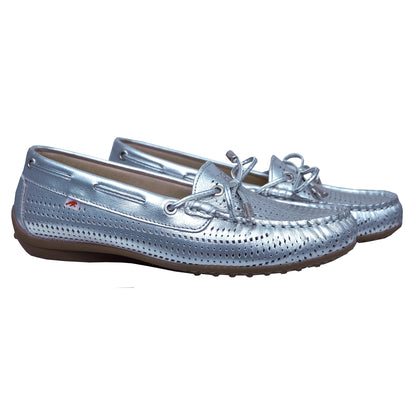 Fluchos Bruni: Women's Gold Moccasin in Flexible Leather: F1428