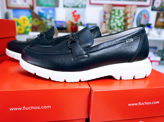 Fluchos Gladis Mocasines Mujer Piel Confort Azul F1936