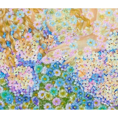 Detalle de la mano y flores en She Is a Flower de Anastasia Woron