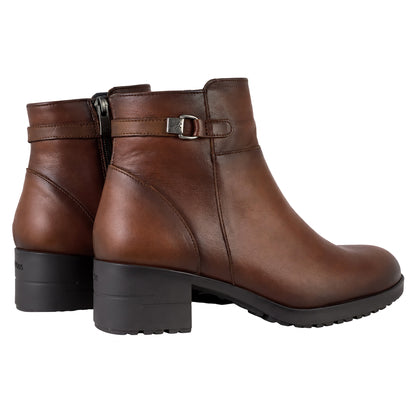 Fluchos Aliss F2240 botines mujer marrón piel - pareja vista trasera